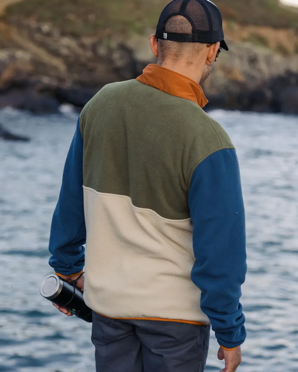 Passenger Fleece|Fleece>Adrift Recycled Polar Fleece Khaki/Oatmeal