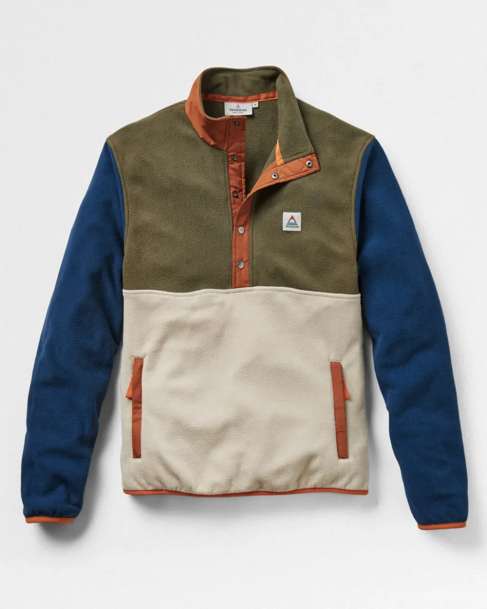 Passenger Fleece|Fleece>Adrift Recycled Polar Fleece Khaki/Oatmeal