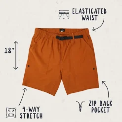 Floris van Bommel Shorts|Men's Outlet>Adventure Organic All Purpose Short Glazed Ginger