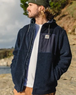 Floris van Bommel Fleece|Fleece>Adventure Recycled Deep-Pile Sherpa Fleece Deep Navy