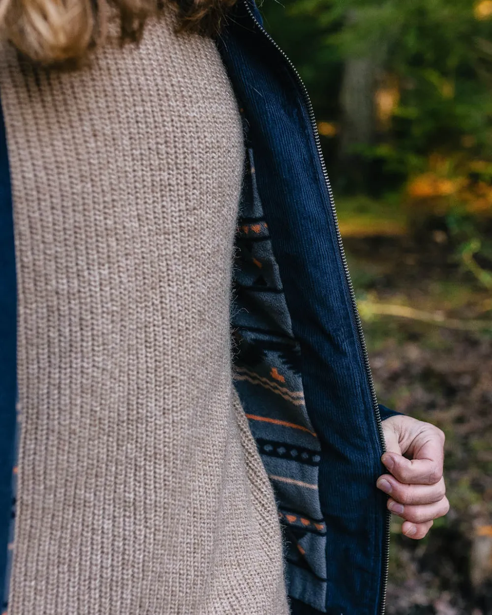 Floris van Bommel Men's Outlet|Men's>Alder Cord Jacket Deep Navy