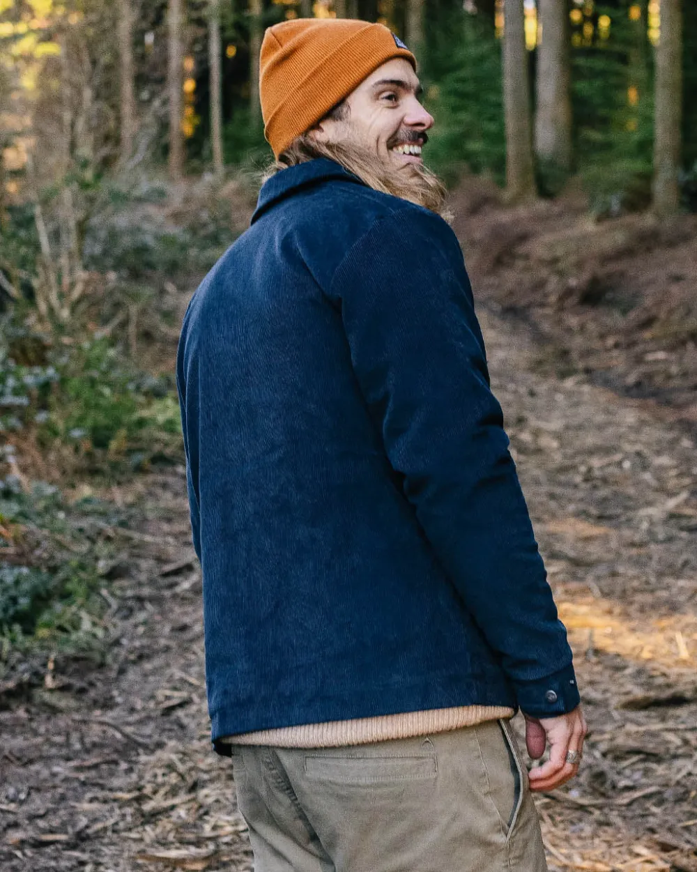 Floris van Bommel Men's Outlet|Men's>Alder Cord Jacket Deep Navy