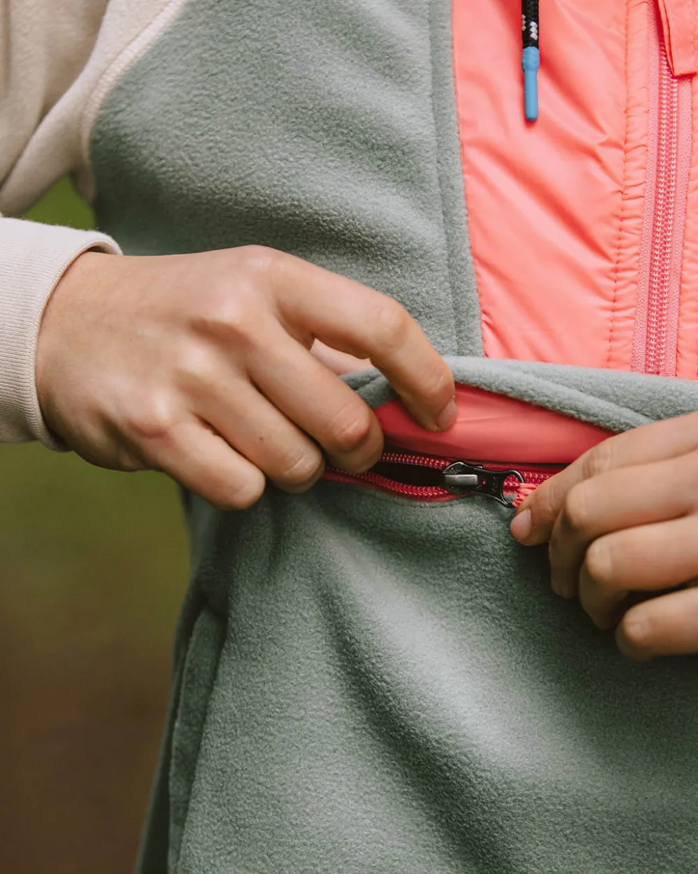 Passenger Fleece|Fleece>Alexander Recycled Polar Hooded Fleece Pistachio