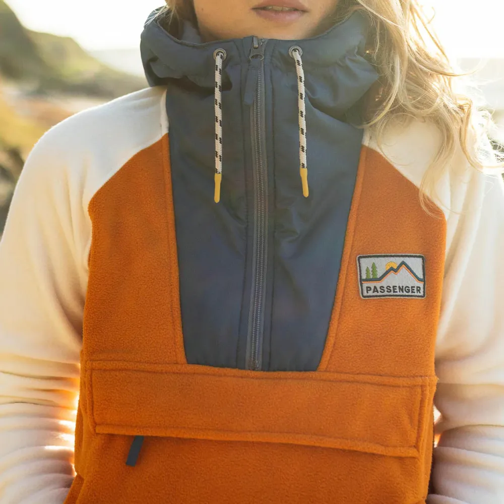 Passenger Winter Road Trip Essentials|Best Sellers>Alexander Recycled Polar Hooded Fleece Sunrise Orange