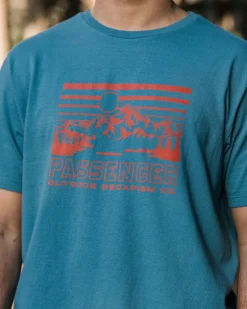 Passenger T-Shirts & Tank Tops|Best Sellers>Alp Recycled Cotton T-Shirt Blue Steel