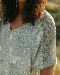 Passenger Dresses & Skirts|Women's Outlet>Ambrose Oversized Dress Pistachio Floral