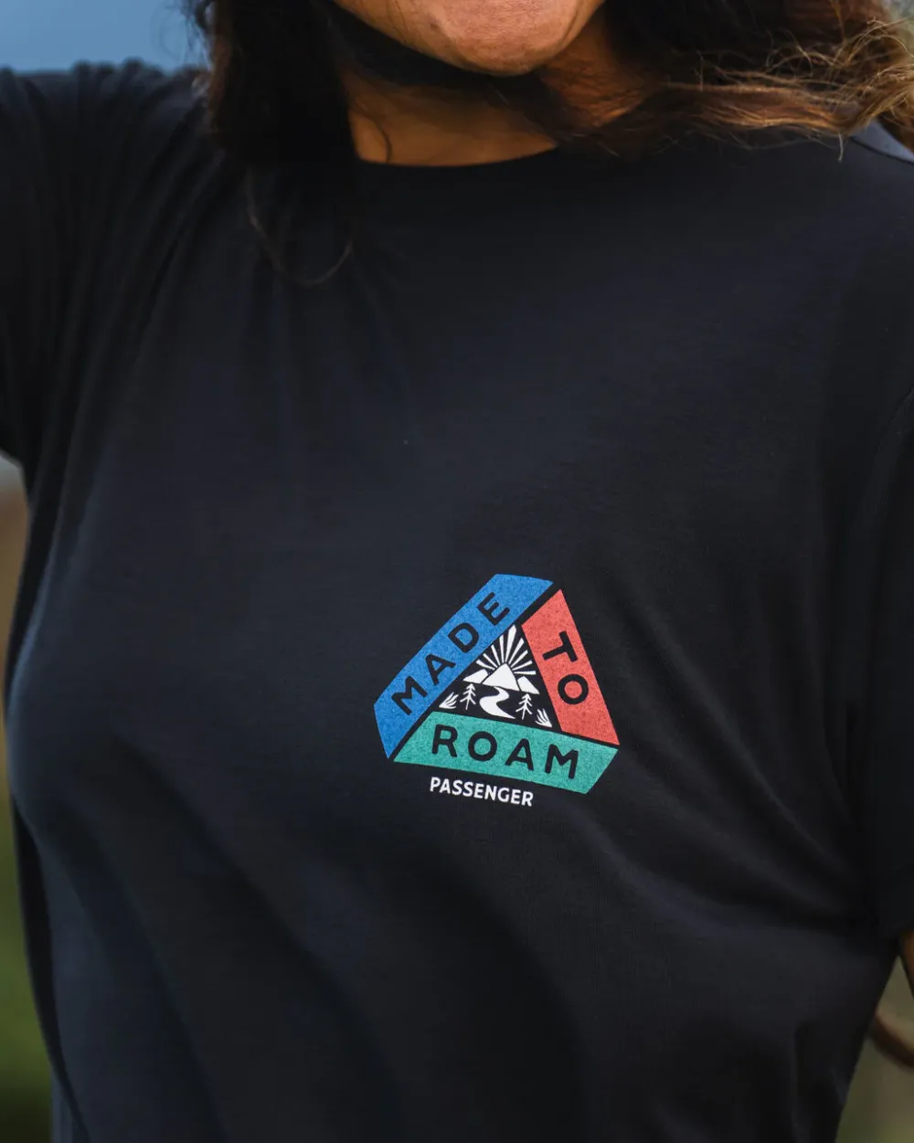 Passenger Tops & T-Shirts|Activewear>Aurora Recycled Active T-Shirt Black