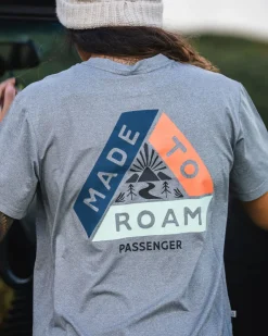 Passenger Tops & T-Shirts|Activewear>Aurora Recycled Active T-Shirt Grey Marl