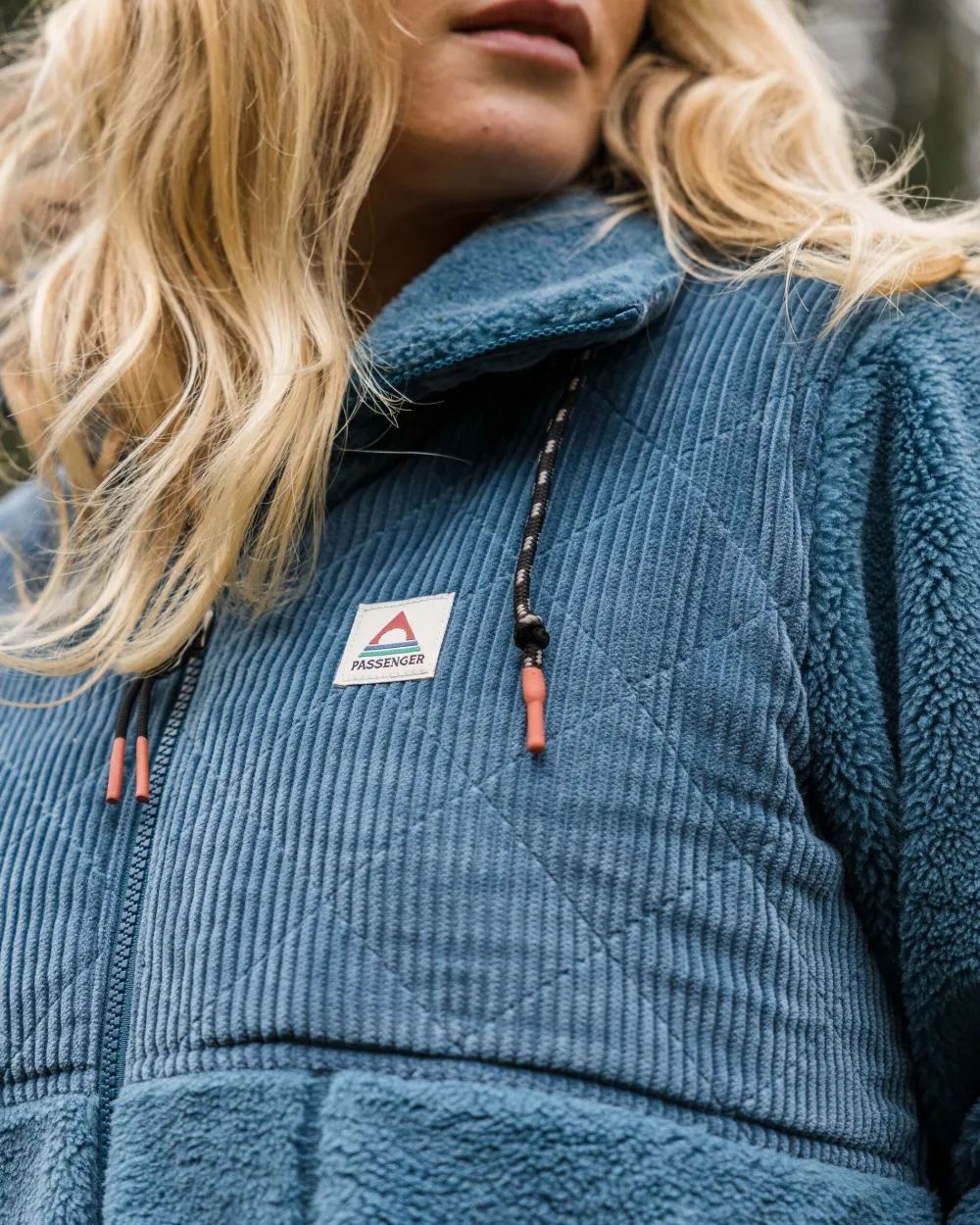 Passenger Fleece|Fleece>Awaken Recycled Deep-Pile Sherpa Fleece Washed Blue