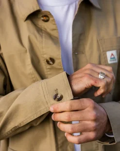 Passenger Shirts|Overshirts>Balsa Canvas Overshirt Biscuit