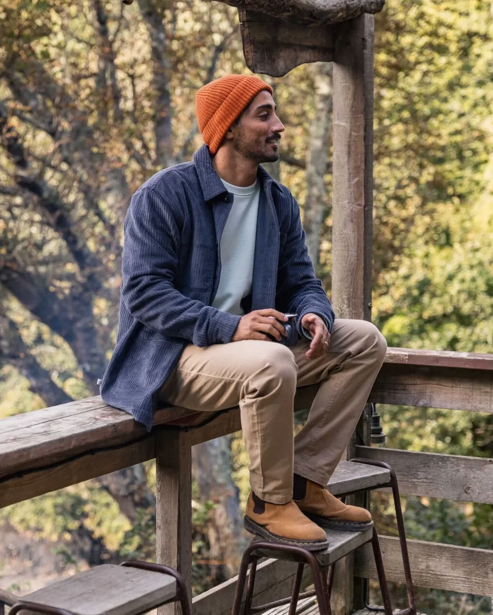 Passenger Shirts|Overshirts>Balsa Cord Overshirt Charcoal