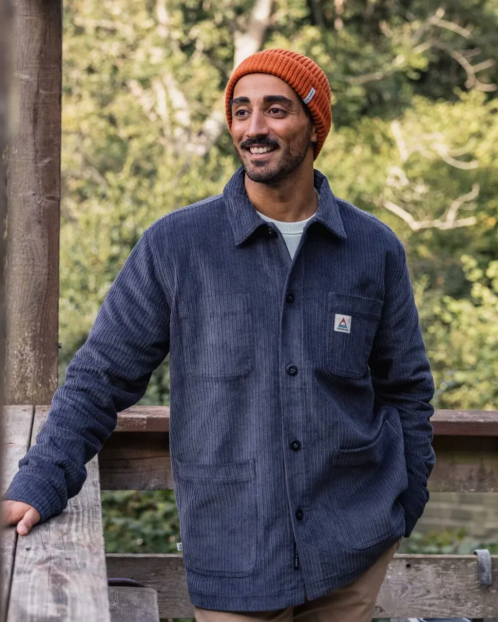 Passenger Shirts|Overshirts>Balsa Cord Overshirt Charcoal