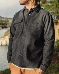 Floris van Bommel Men's Outlet|Men's>Barren Overshirt Grey Marl