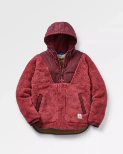 Passenger Fleece|Fleece>Beaumont Recycled Sherpa Hooded Fleece Earth Red