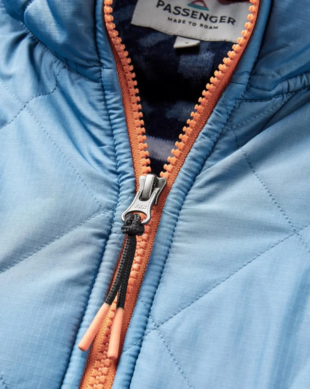 Passenger Fleece|Fleece>Beaumont Recycled Sherpa Hooded Fleece Homespun Stripe Navy
