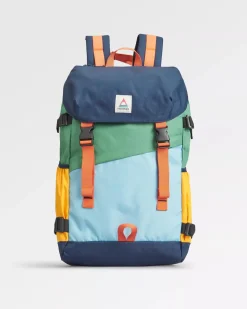 Passenger Backpacks & Bags|Backpacks & Bags>Boondocker Recycled 26L Backpack Navy/ Laurel Green/ Blue Haze