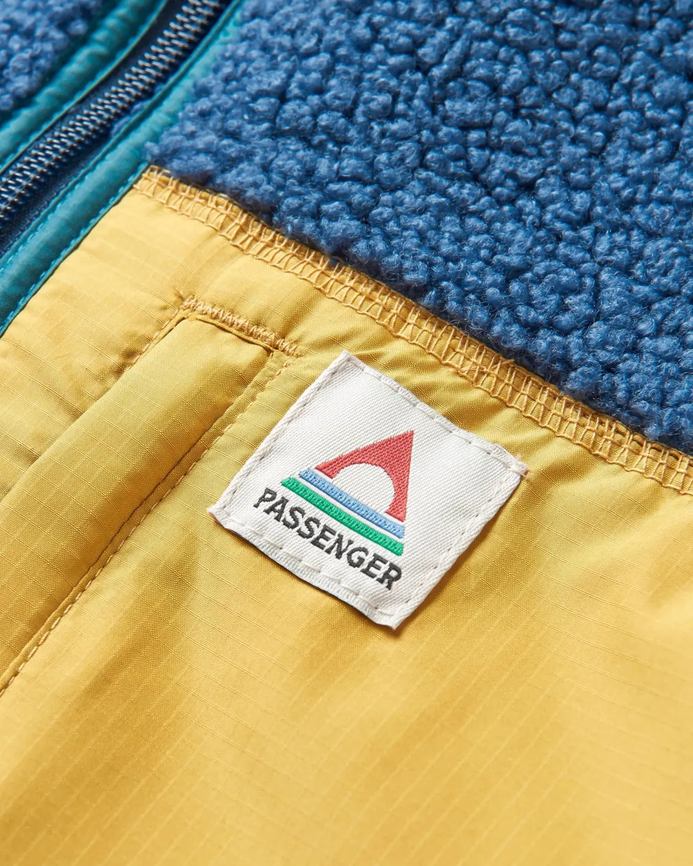 Floris van Bommel Fleece|Fleece>Born Explorer Recycled Polar-Lined Sherpa Fleece Dark Denim