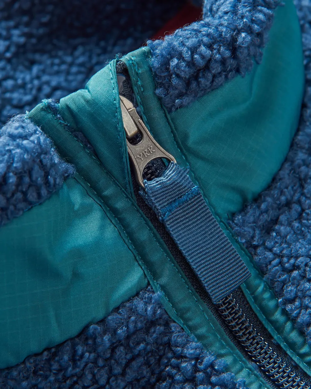 Floris van Bommel Fleece|Fleece>Born Explorer Recycled Polar-Lined Sherpa Fleece Dark Denim