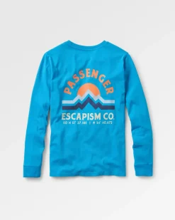 Passenger Tops & T-Shirts>Breathe Recycled Cotton  LS T-Shirt Atlantic Blue