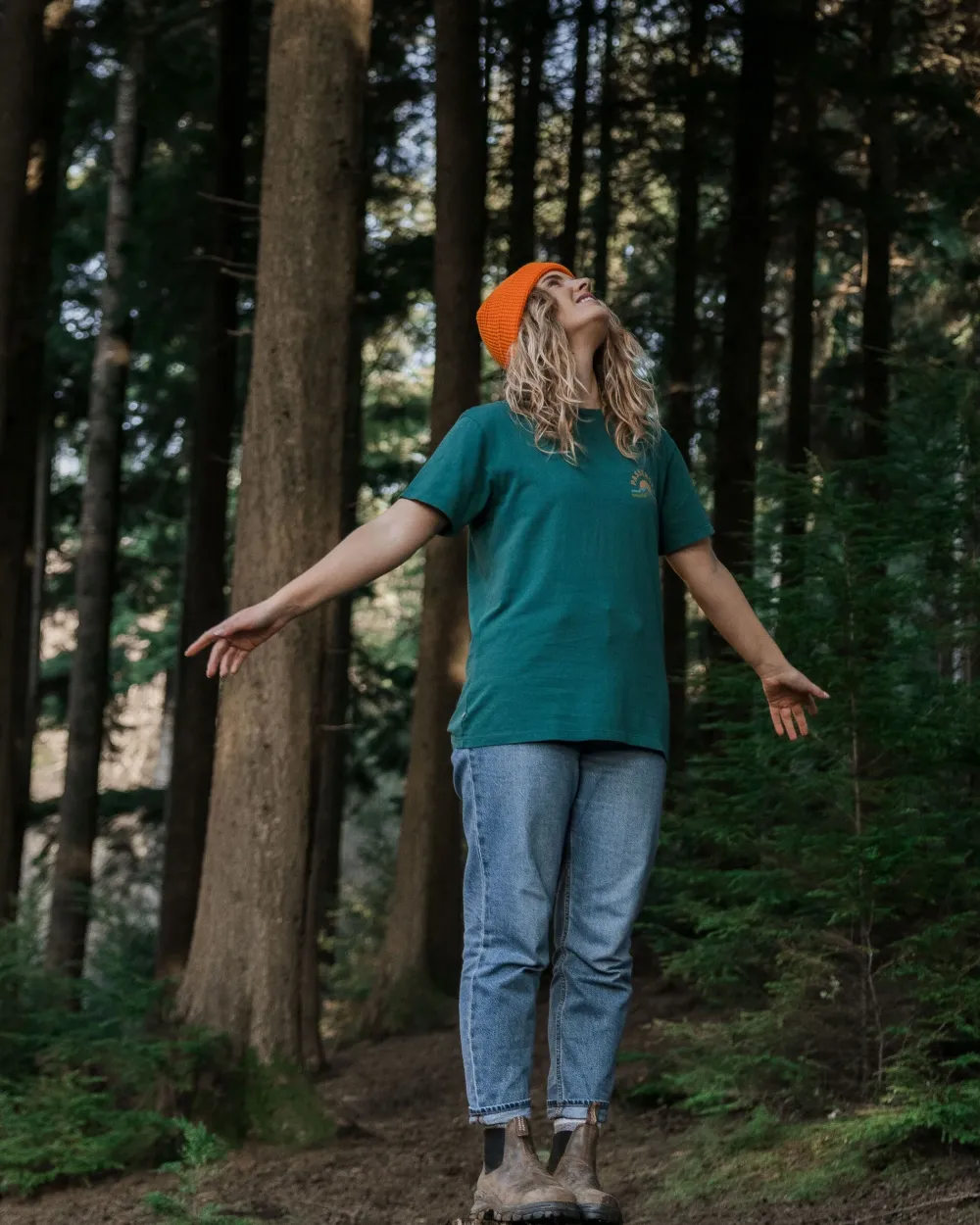 Passenger Tops & T-Shirts|Winter Road Trip Essentials>Breathe Recycled Cotton Oversized T-Shirt Mediterranean