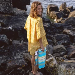 Passenger Tank Tops|Tops & T-Shirts>Brook Shawl Ochre Yellow Sol