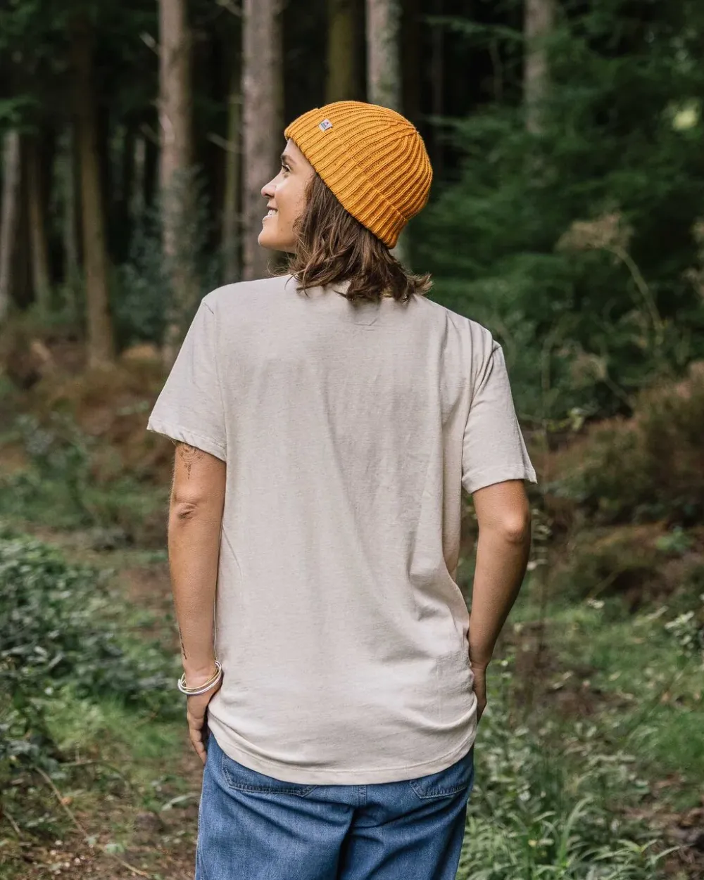 Passenger Tops & T-Shirts|Women's Outlet>Bud Recycled Cotton Oversized T-Shirt Milky Marl