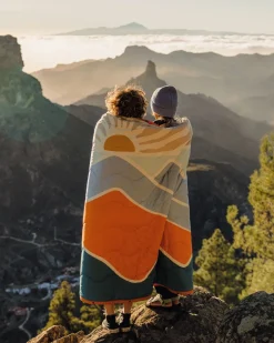 Floris van Bommel Blankets|Outdoor Living>Cabin Recycled Sherpa Blanket Cornflower