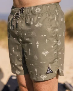 Floris van Bommel Shorts|Men's Outlet>Cali Recycled Swim Short Olive Made To Roam