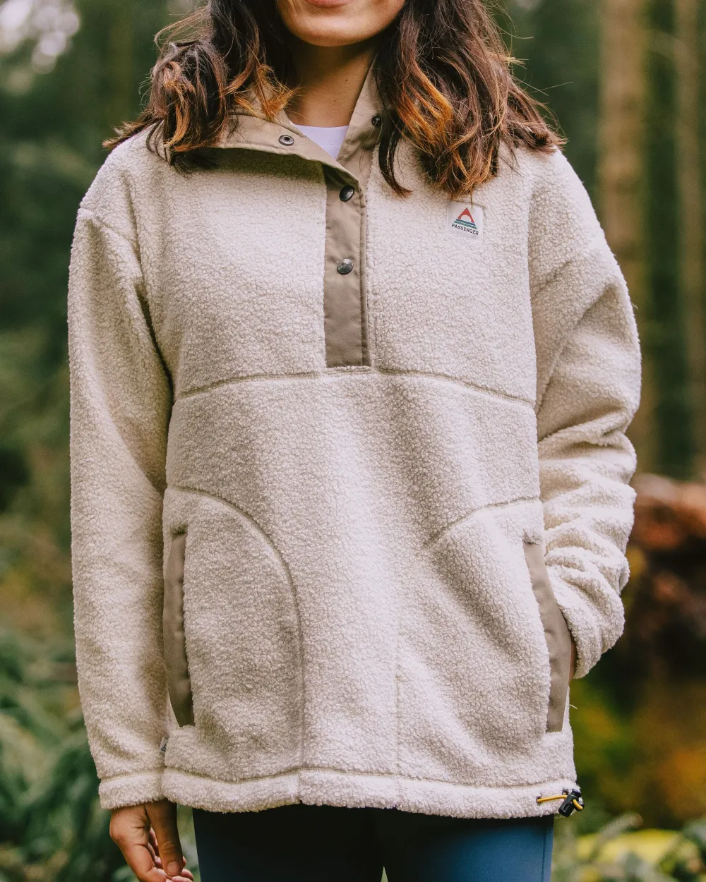 Passenger Fleece|Fleece>Calla Hooded Pullover Recycled Fleece Birch