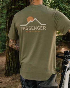Passenger T-Shirts & Tank Tops|Activewear>Calling Active Recycled T-Shirt Dusty Olive