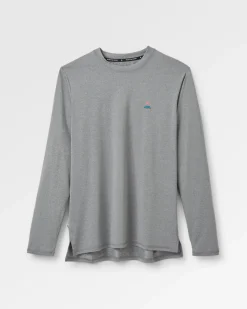 Passenger T-Shirts & Tank Tops|Activewear>Classic Active Recycled Marl LS T-Shirt Grey Marl