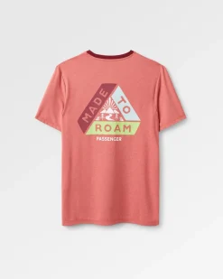 Passenger T-Shirts & Tank Tops|Activewear>Classic Active Recycled T-Shirt Marl Mineral Red Marl