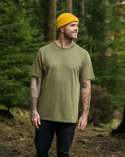 Passenger T-Shirts & Tank Tops|Men's Outlet>Classic Logo Recycled Cotton T-Shirt Khaki