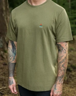 Passenger T-Shirts & Tank Tops|Men's Outlet>Classic Logo Recycled Cotton T-Shirt Khaki