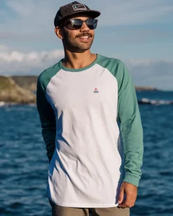 Passenger T-Shirts & Tank Tops|Men's Outlet>Classic Recycled Cotton Raglan LS T-Shirt Deep Sea