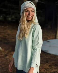 Passenger Hoodies & Sweatshirts|Women's Outlet>Clove Organic Cotton Textured Hoodie Surf Spray