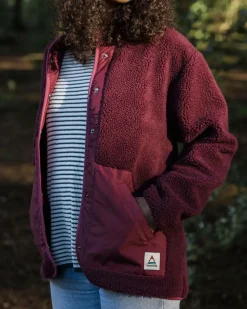 Passenger Fleece|Fleece>Clover Recycled Deep-Pile Sherpa Fleece Wine