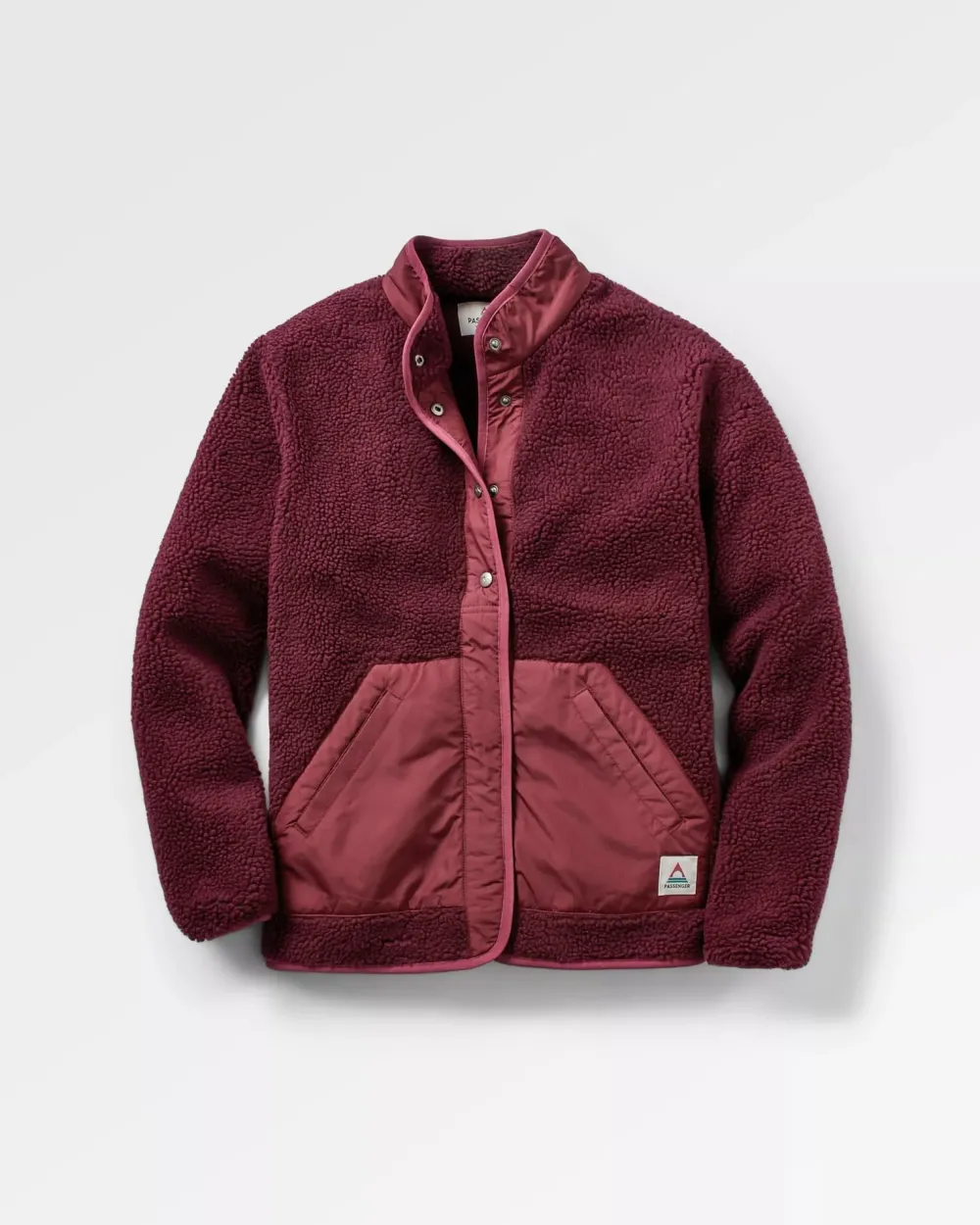 Passenger Fleece|Fleece>Clover Recycled Deep-Pile Sherpa Fleece Wine