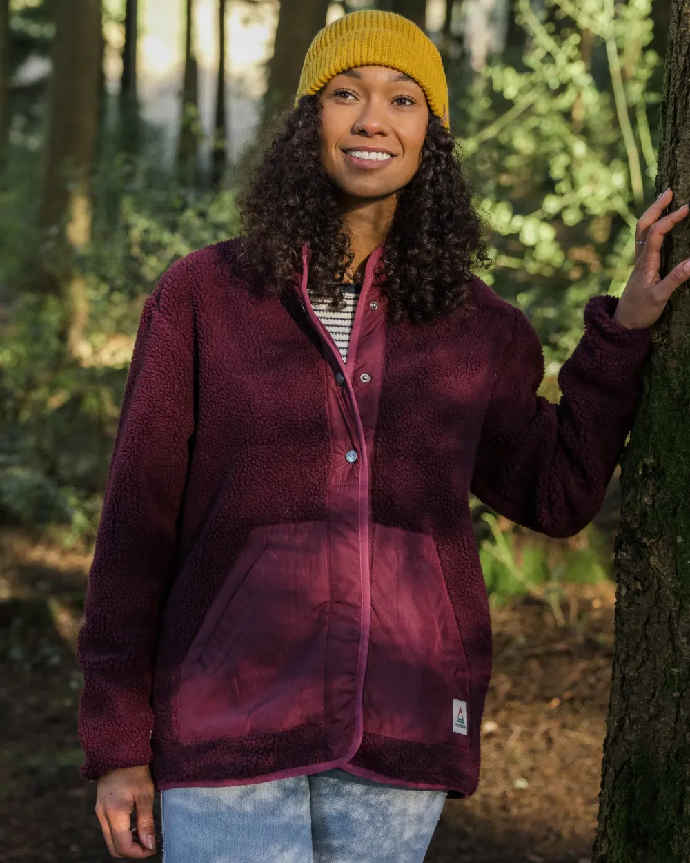 Passenger Fleece|Fleece>Clover Recycled Deep-Pile Sherpa Fleece Wine