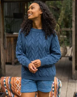 Passenger Knitwear|Women's Outlet>Comfort Organic Knitted Jumper Dark Denim