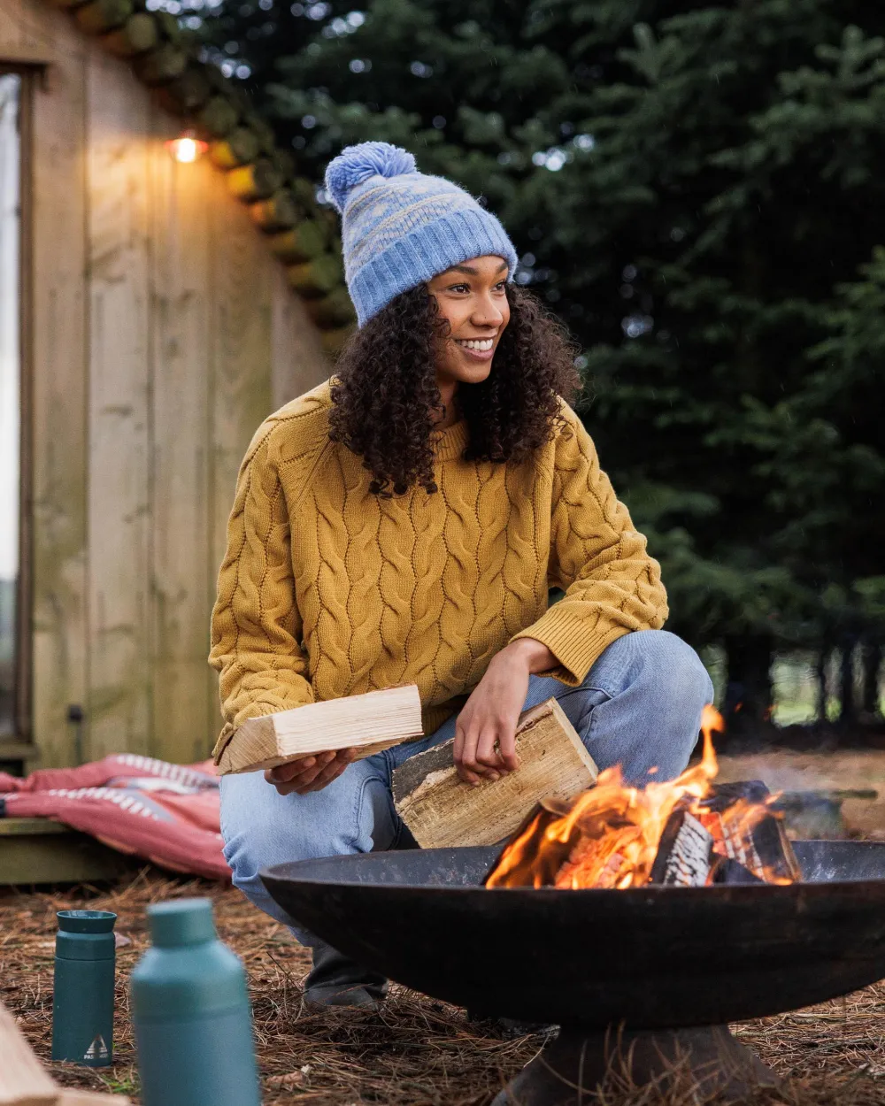 Passenger Knitwear|Women's Outlet>Comfort Organic Knitted Jumper Mustard Gold