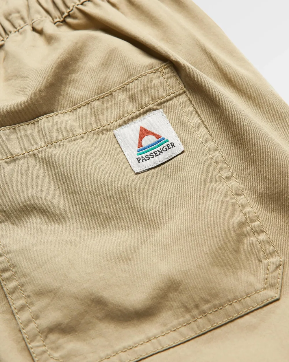 Passenger Dungarees & Pants>Compass Elasticated Waist Pants Biscuit