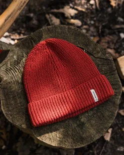 Floris van Bommel Accessories|Beanies>Compass Recycled 2.0 Beanie Cardinal