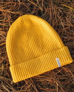 Floris van Bommel Beanies|Beanies>Compass Recycled 2.0 Beanie Mustard Yellow