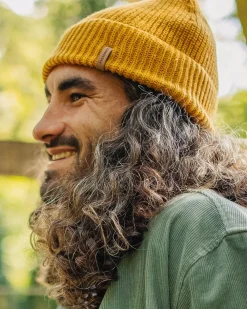 Floris van Bommel Beanies|Beanies>Compass Recycled Acrylic Beanie Mustard Yellow