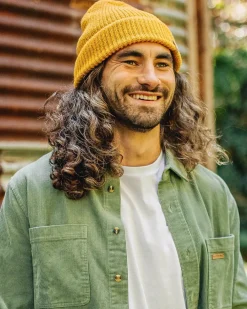 Floris van Bommel Beanies|Beanies>Compass Recycled Acrylic Beanie Mustard Yellow