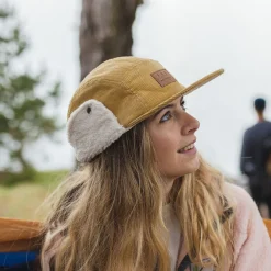 Passenger Accessories|Caps & Hats>Cord Daytime Sherpa Lined Hat Sandy Brown