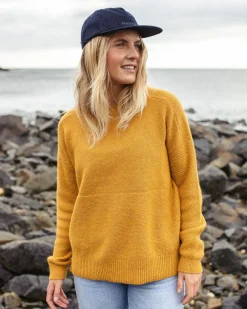Passenger Knitwear|Best Sellers>Cove Recycled Knitted Jumper Amber Gold