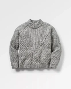 Passenger Knitwear|Women's Outlet>Cozy Cable Recycled Knitted Jumper Grey Marl