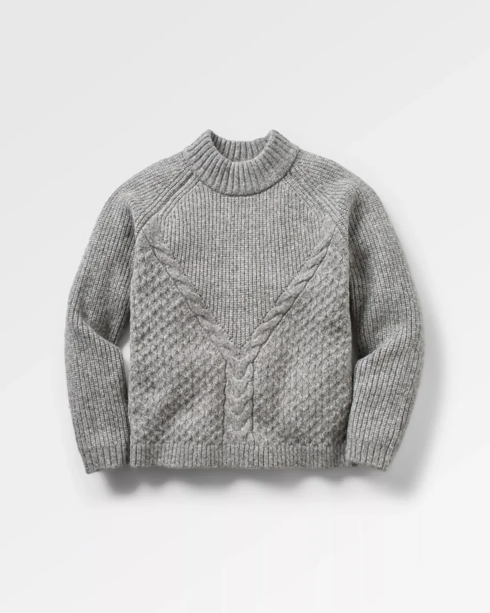 Passenger Knitwear|Women's Outlet>Cozy Cable Recycled Knitted Jumper Grey Marl